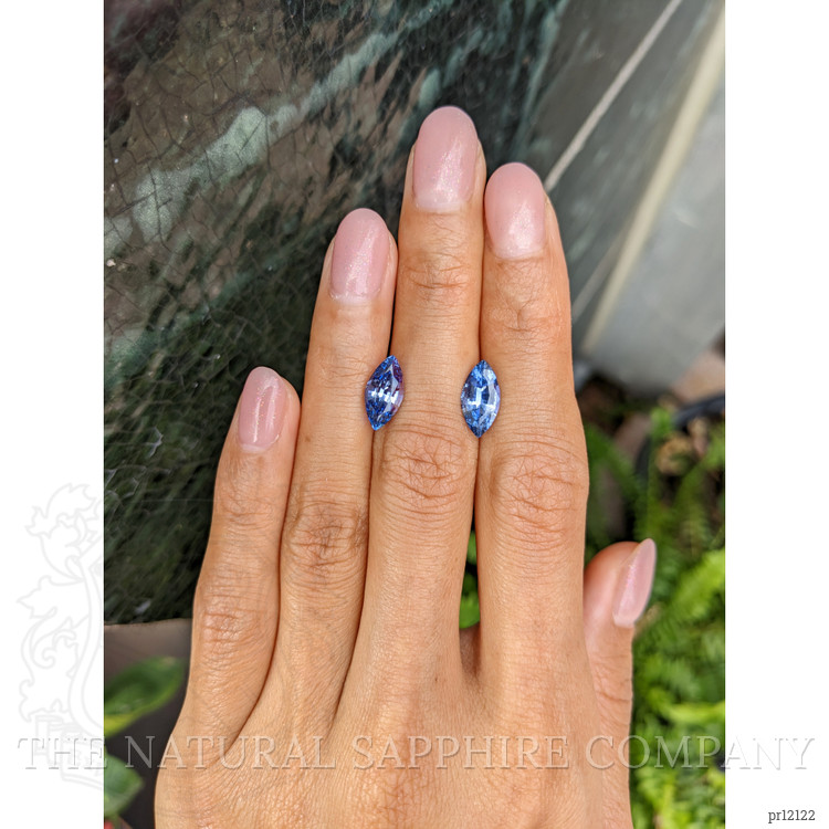 4.15 Ct.Tw. Blue Sapphire Pair from Madagascar