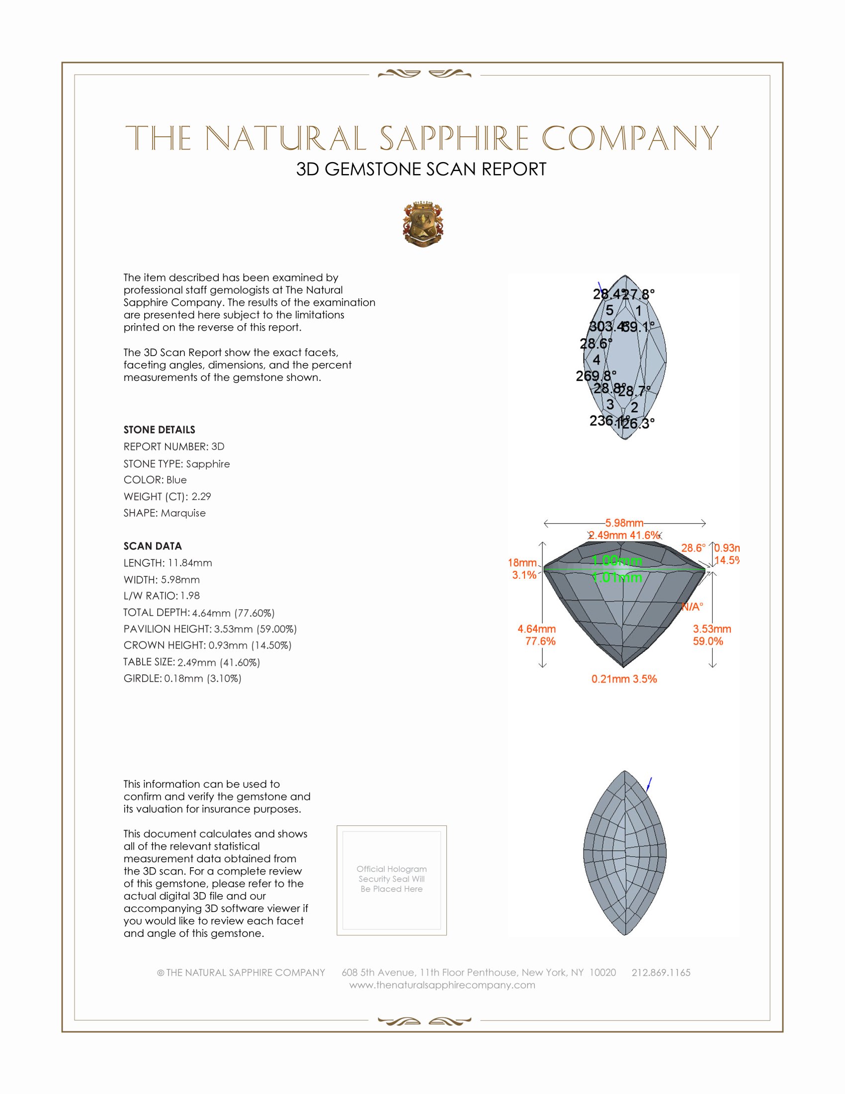 4.15 Ct.Tw. Blue Sapphire Pair from Madagascar