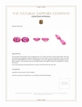 1.63&nbsp;Ct.Tw.Total Carat Weight Pink Sapphire Pair from Ceylon (Sri Lanka) Appraisal