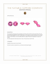 1.77 Ct.Tw.Total Carat Weight Pink Sapphire Pair from Ceylon (Sri Lanka) Appraisal