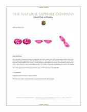 1.90 Ct.Tw.Total Carat Weight Pink Sapphire Pair from Ceylon (Sri Lanka) Appraisal