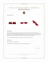 1.06 Ct.Tw.Total Carat Weight Ruby Pair from Mozambique Appraisal