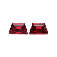 1.44 Ct.Tw.Total Carat Weight Ruby Pair from Mozambique Video