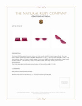 0.88 Ct.Tw.Total Carat Weight Ruby Pair from Mozambique Appraisal