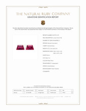 0.88 Ct.Tw.Total Carat Weight Pinkish Red Ruby Pair from Mozambique Scan Report