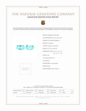 0.14 Ct.Tw.Total Carat Weight Blue Paraiba Tourmaline Pair from Brazil Scan Report