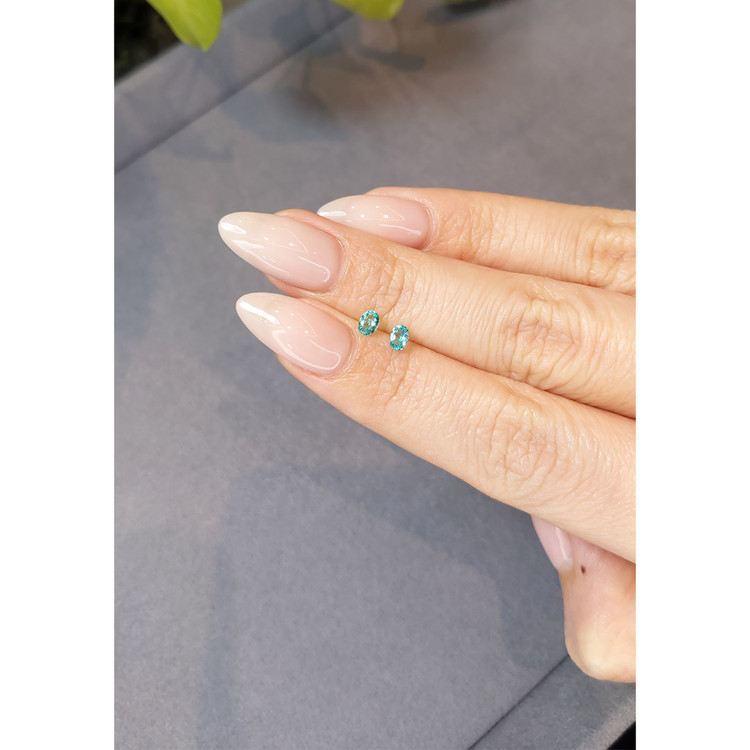 0.27 Ct.Tw. Paraiba Tourmaline Pair from Brazil