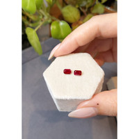 1.13 Ct.Tw.Total Carat Weight Ruby Pair from Mozambique Life Style