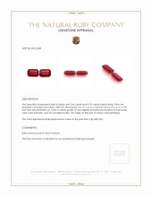 1.34 Ct.Tw.Total Carat Weight Ruby Pair from Mozambique Appraisal