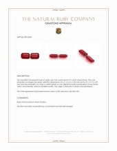 1.34 Ct.Tw.Total Carat Weight Ruby Pair from Mozambique Appraisal