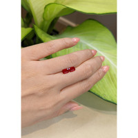 1.34 Ct.Tw.Total Carat Weight Ruby Pair from Mozambique Life Style