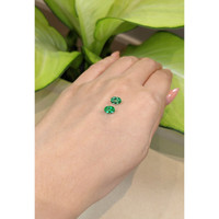 1.31 Ct.Tw.Total Carat Weight Emerald Pair from Afghanistan Life Style