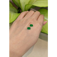 1.38 Ct.Tw.Total Carat Weight Emerald Pair from Afghanistan Life Style