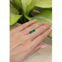 1.38 Ct.Tw.Total Carat Weight Emerald Pair from Afghanistan Life Style