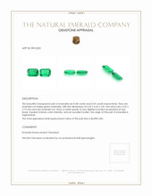 1.17&nbsp;Ct.Tw.Total Carat Weight Emerald Pair from Afghanistan Appraisal