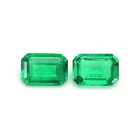 1.17 Ct.Tw.Total Carat Weight Emerald Pair from Afghanistan Video