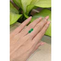 1.17 Ct.Tw.Total Carat Weight Emerald Pair from Afghanistan Life Style