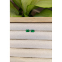 1.17 Ct.Tw.Total Carat Weight Emerald Pair from Afghanistan Life Style