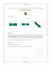 1.79 Ct.Tw.Total Carat Weight Emerald Pair from Afghanistan Appraisal
