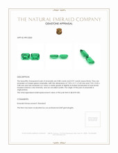 1.85 Ct.Tw.Total Carat Weight Emerald Pair from Afghanistan Appraisal