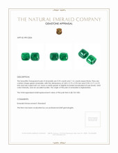 2.09 Ct.Tw.Total Carat Weight Cabochon Emerald Pair from Afghanistan Appraisal