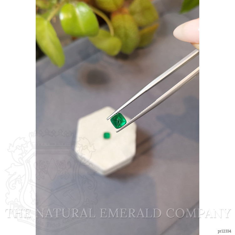 2.09 Ct.Tw. Cabochon Emerald Pair from Afghanistan