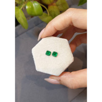 2.09&nbsp;Ct.Tw.Total Carat Weight Cabochon Emerald Pair from Afghanistan Life Style