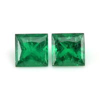 0.40 Ct.Tw.Total Carat Weight Emerald Pair from Afghanistan Video