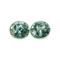 1.49 Ct.Tw.Total Carat Weight Bluish Green Sapphire Pair from Madagascar Video