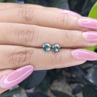 1.49 Ct.Tw.Total Carat Weight Bluish Green Sapphire Pair from Madagascar Life Style