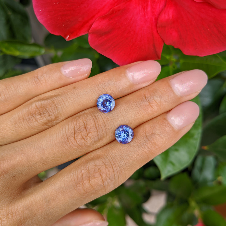 3.29 Ct.Tw. Tanzanite Pair from Tanzania