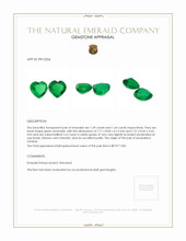 3.13 Ct.Tw.Total Carat Weight Emerald Pair from Zambia Appraisal