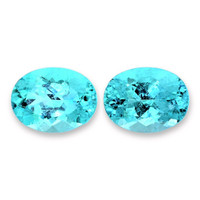 2.36 Ct.Tw.Total Carat Weight Paraiba Tourmaline Pair from Mozambique Video
