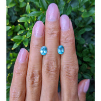2.14 Ct.Tw.Total Carat Weight Paraiba Tourmaline Pair from Mozambique Life Style