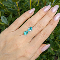 2.14 Ct.Tw.Total Carat Weight Paraiba Tourmaline Pair from Mozambique Life Style