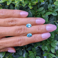 2.14 Ct.Tw.Total Carat Weight Paraiba Tourmaline Pair from Mozambique Life Style