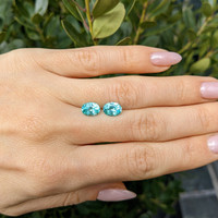 2.14 Ct.Tw.Total Carat Weight Paraiba Tourmaline Pair from Mozambique Life Style