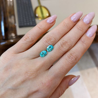 2.14 Ct.Tw.Total Carat Weight Paraiba Tourmaline Pair from Mozambique Life Style