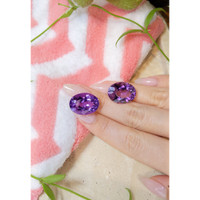 33.66 Ct.Tw.Total Carat Weight Amethyst Pair from Brazil Life Style