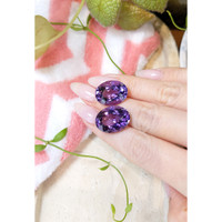 33.74&nbsp;Ct.Tw.Total Carat Weight Amethyst Pair from Brazil Life Style