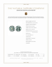 0.85 Ct.Tw.Total Carat Weight Green Sapphire Pair from Montana Scan Report