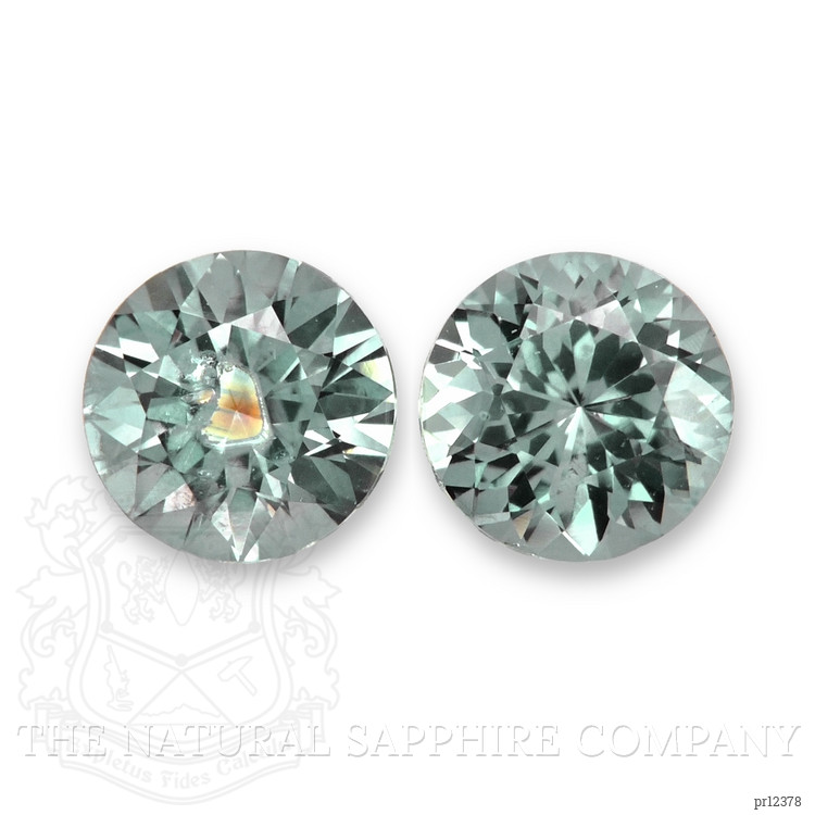 0.85 Ct.Tw. Green Sapphire Pair from Montana