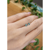 0.85 Ct.Tw.Total Carat Weight Green Sapphire Pair from Montana Life Style