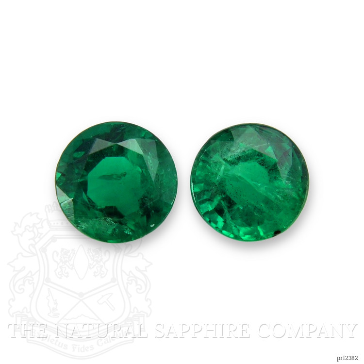0.68 Ct.Tw. Emerald Pair from Zambia