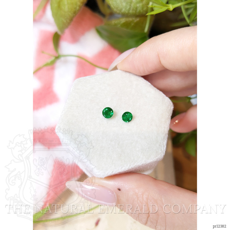 0.68 Ct.Tw. Emerald Pair from Zambia