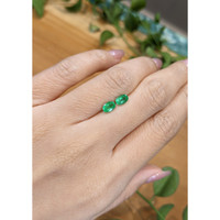 0.92 Ct.Tw.Total Carat Weight Emerald Pair from Zambia Life Style