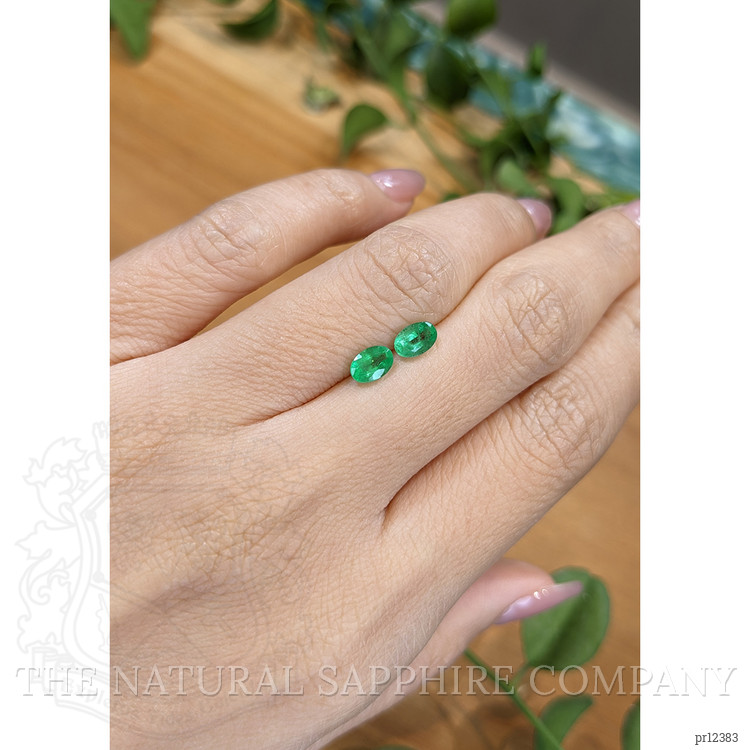 0.92 Ct.Tw. Emerald Pair from Zambia