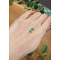 0.92 Ct.Tw.Total Carat Weight Emerald Pair from Zambia Life Style