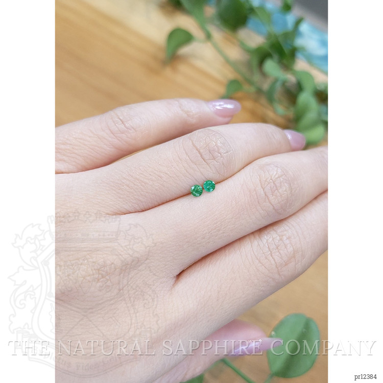 0.18 Ct.Tw. Emerald Pair from Zambia