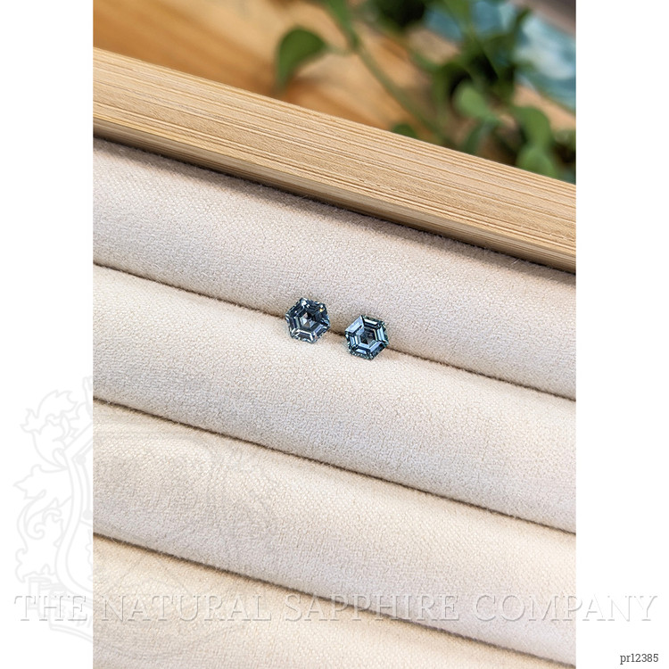 1.37 Ct.Tw. Greenish Blue Sapphire Pair from Montana